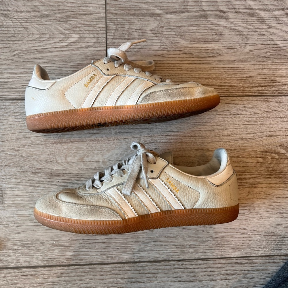 Samba - leather cream white